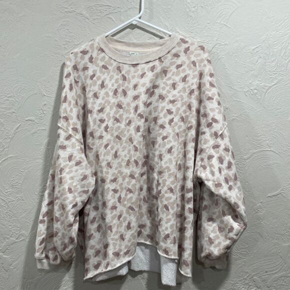 Aerie oversized leopard print sweatshirt size XS - Picture 1 of 6